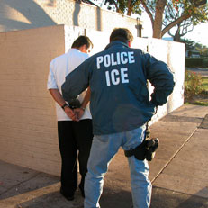Image of ICE detaining a person